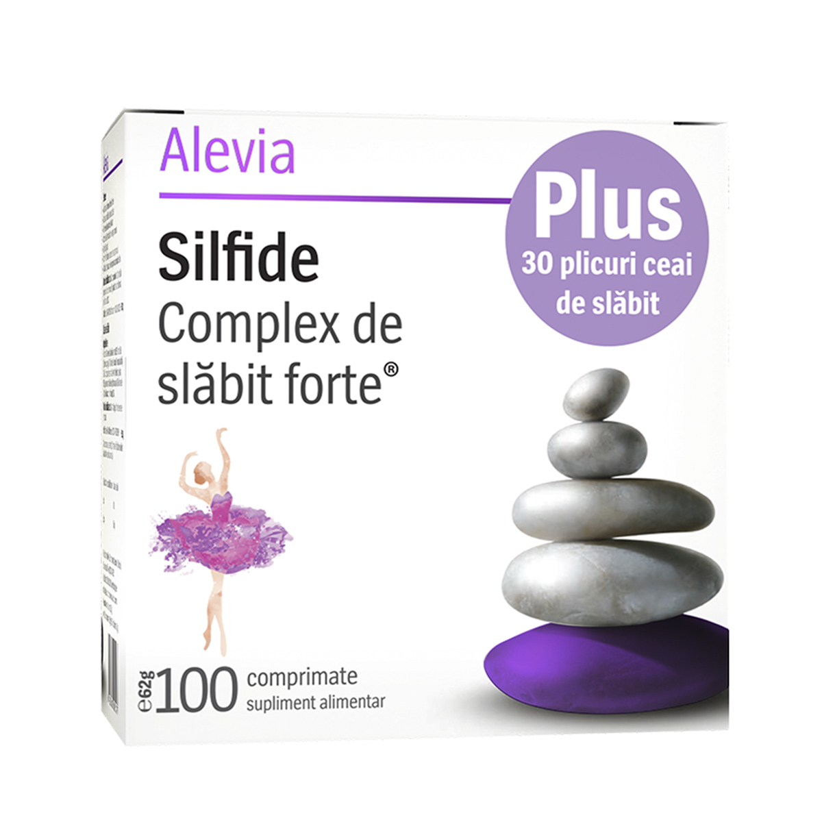 Silfide Complex de slabit forte 100 comprimate + Ceai de slabit 30 plicuri