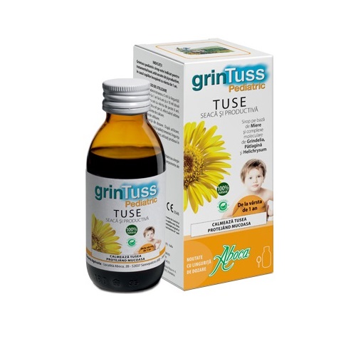 Sirop de tuse pentru copii GrinTuss Pediatric, 180ml, Aboca - imagine 2