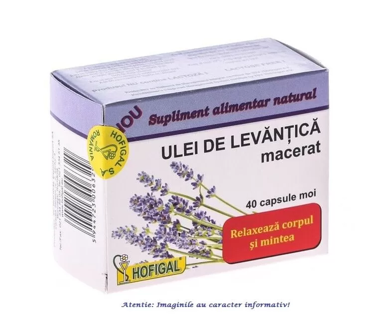 Ulei de levantica macerat, 40 capsule moi