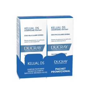 Pachet Sampon tratament anti-matreata severa Kelual DS, 100ml + 100ml, Ducray