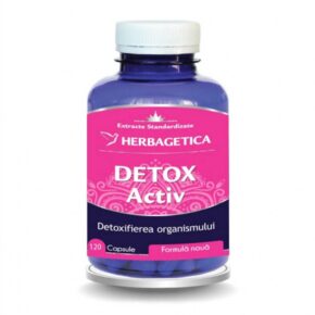 Supliment alimentar pentru detoxifierea organismului Detox Activ, 120 capsule