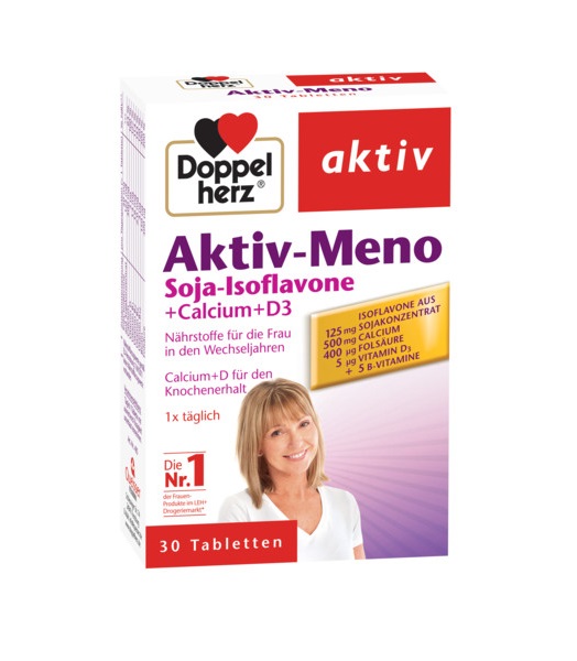 Aktiv-Meno, Doppelherz Aktiv, Supliment alimentar recomandat pentru femeile in perioada de menopauza, 30 tablete