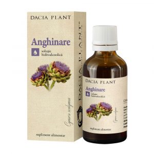 Tinctura Anghinare, Dacia Plant, Supliment Alimentar recomandat pentru Normalizarea Colesterolului, Sanatatii Colecistului si Ficatului, 50 ml