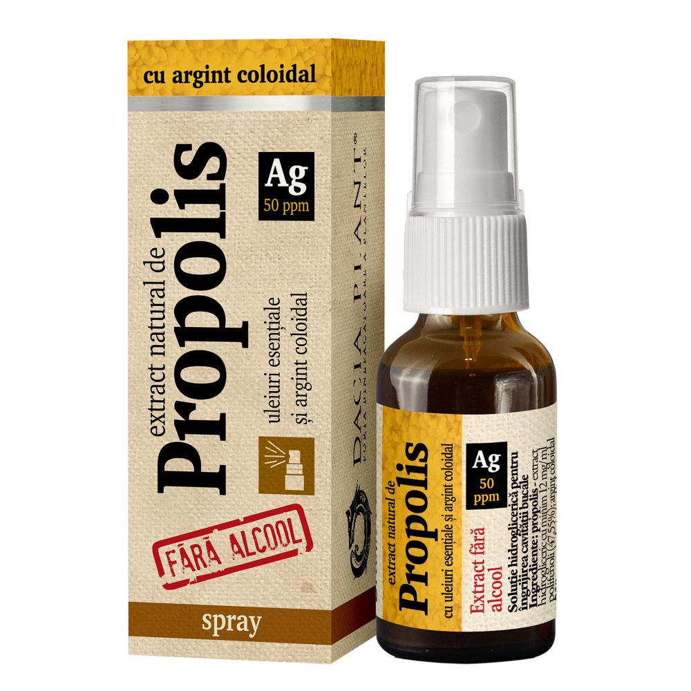 Extract de propolis cu argint coloidal dacia plant 20 ml