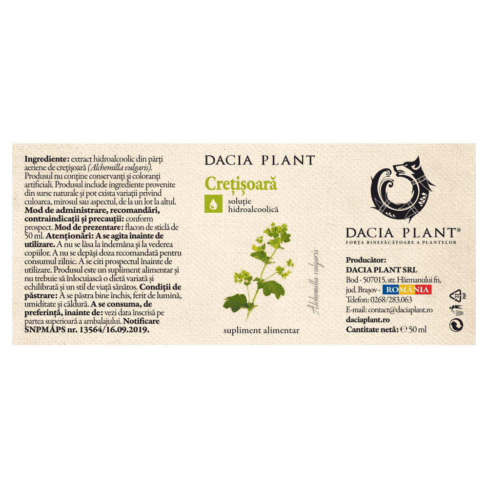 Tinctura Cretisoara, Dacia Plant, 50 ml - imagine 2