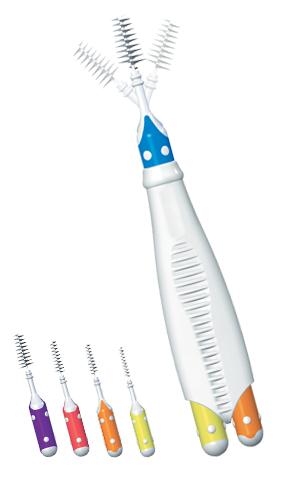 Indeparteaza eficient placa dentara si resturile alimentare. Flexibila si robusta, pentru a curata si in zonele greu accesibile. Ax acoperit cu plastic pentru o curatare sigura.