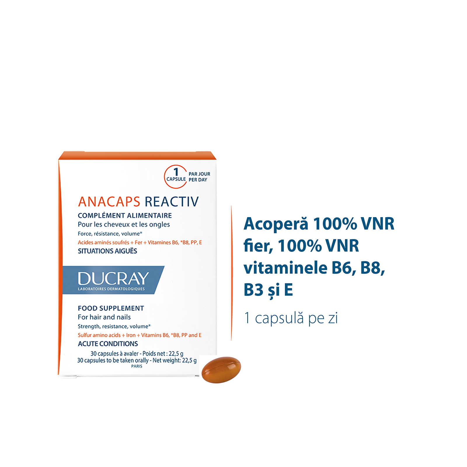 Anacaps Reactiv, 30 capsule, Ducray - imagine 3