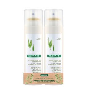 Sampon uscat cu lapte de ovaz Klorane, Pachet Promotional 2x150 ml