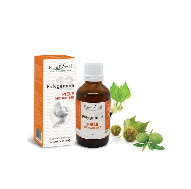Polygemma 13 - Piele detoxifiere, 50 ml, PlantExtrakt - imagine 3