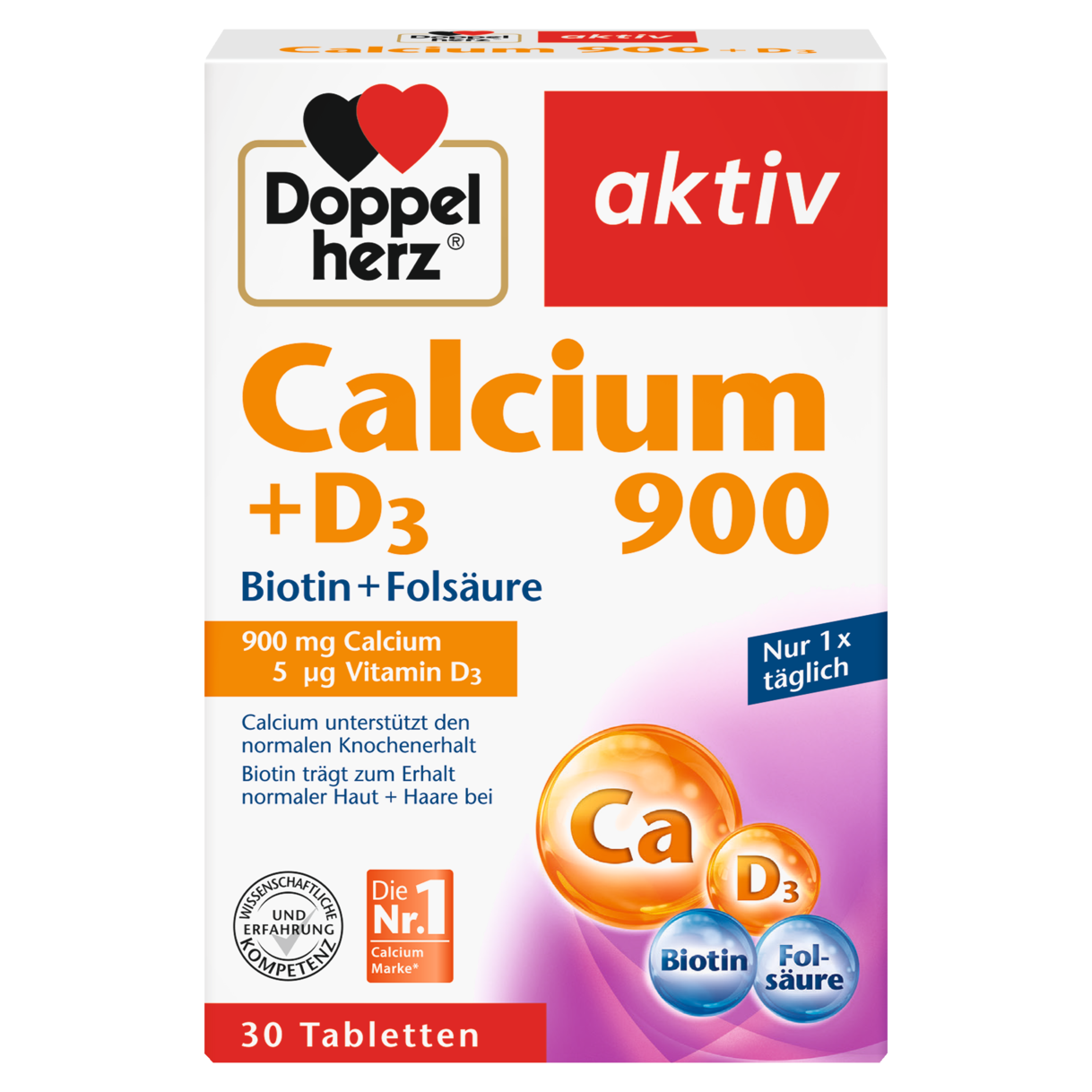 Calciu 900 + D3, 30 comprimate, Doppelherz