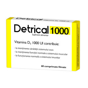 Detrical vitamina D3 1000 UI, 60 comprimate, Zdrovit