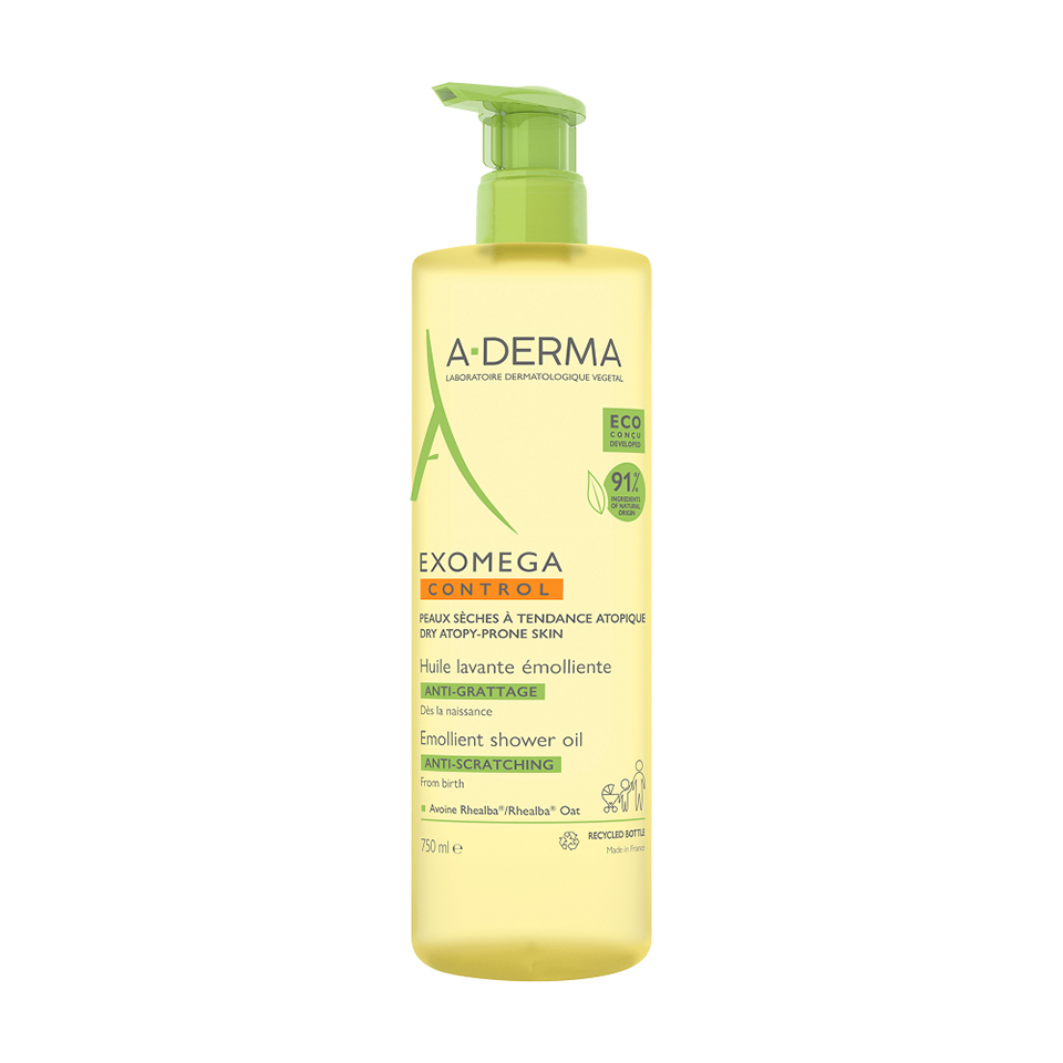 Ulei de curatare emolient anti-pruurit, A-Derma Exomega Control, 750 ml - imagine 2