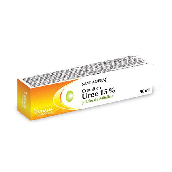 Crema cu Uree 15 % si Ulei de Masline, 50 ml, Santaderm