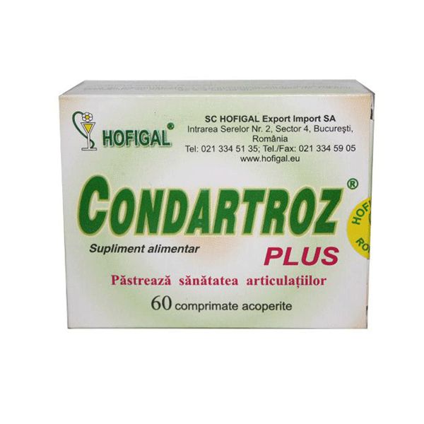 Condartroz Plus pentru sanatatea articulatiilor, 60 comprimate