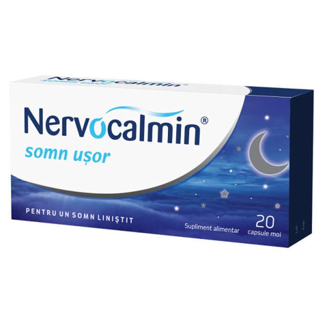 Supliment alimentar,Nervocalmin somn usor,20 capsule moi