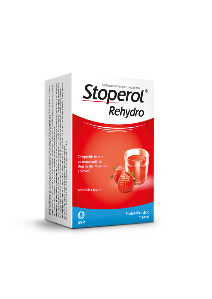 Stoperol Rehydro,12 plicuri pentru rehidratare