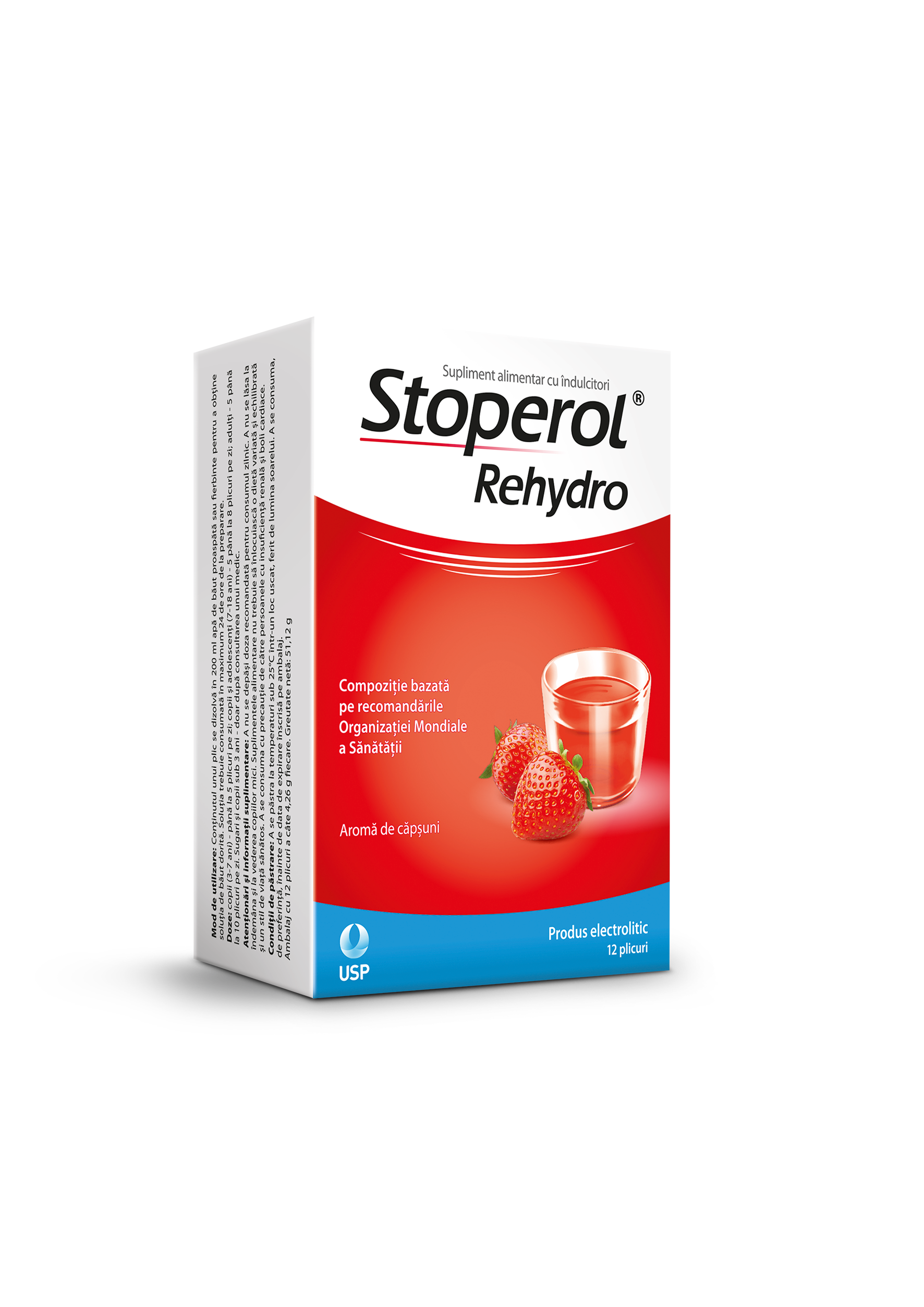 Stoperol Rehydro,12 plicuri pentru rehidratare