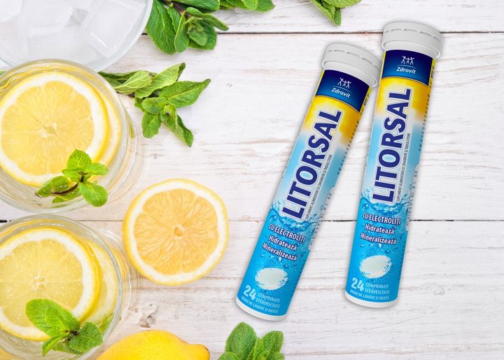 Litorsal, Supliment Alimentar cu Electroliti, 24 comprimate