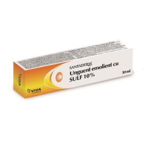 Unguent emolient cu 10 % sulf, 30 ml, Santaderm