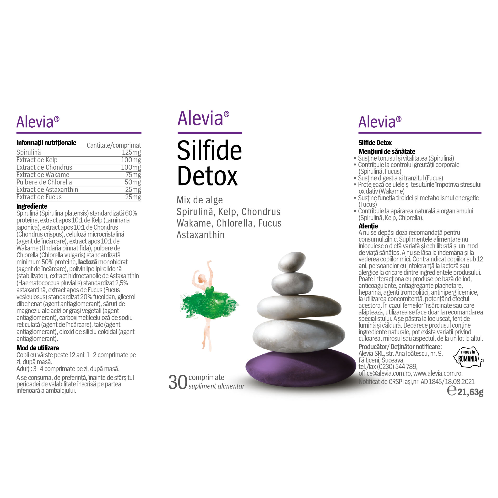 Silfide Detox, 30 comprimate, Alevia - imagine 2