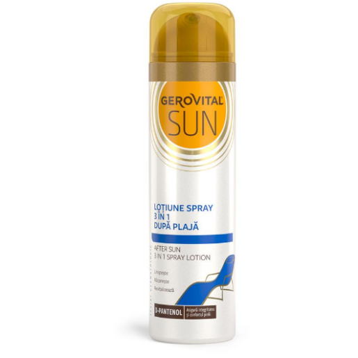 Lotiune Spray 3 in 1 dupa plaja Gerovital Sun, 150 ml