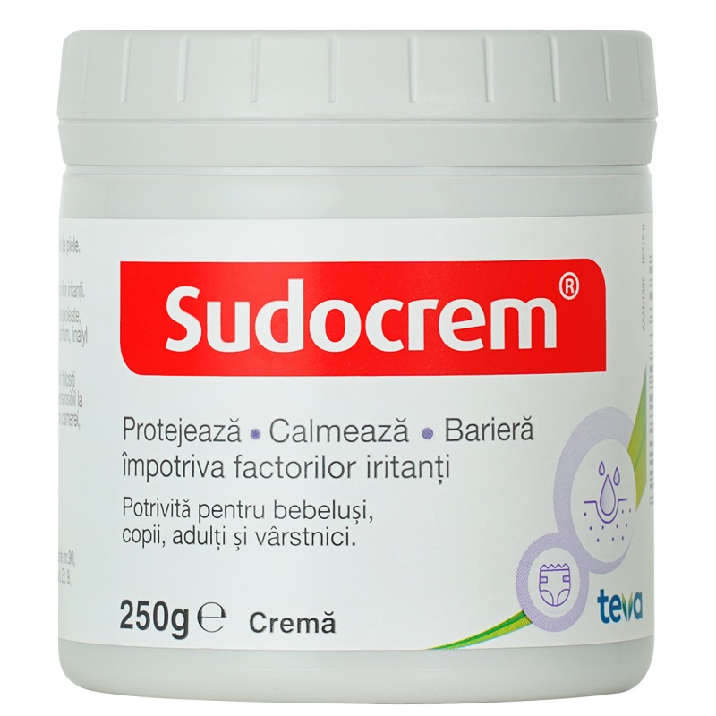 Sudocrem formula delicata cu rol protector pentru toate tipurile de piele, 250 g