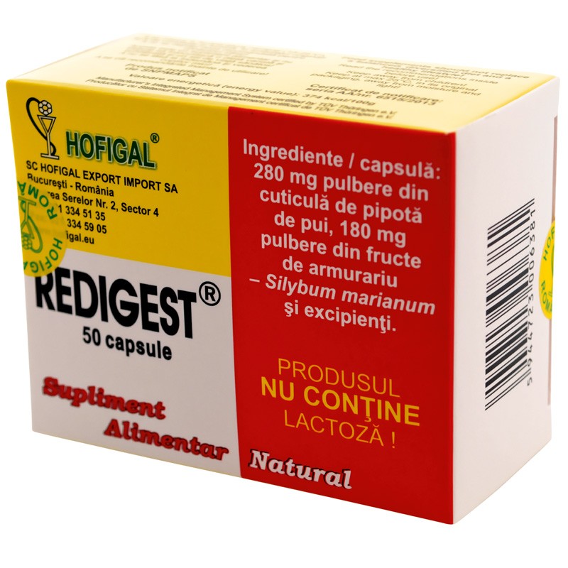 Supliment alimentar Redigest, 50 capsule, Hofigal
