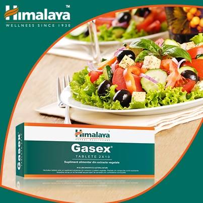 Supliment alimentar Gasex cu rol benefic asupra functiilor digestive, 20 tablete