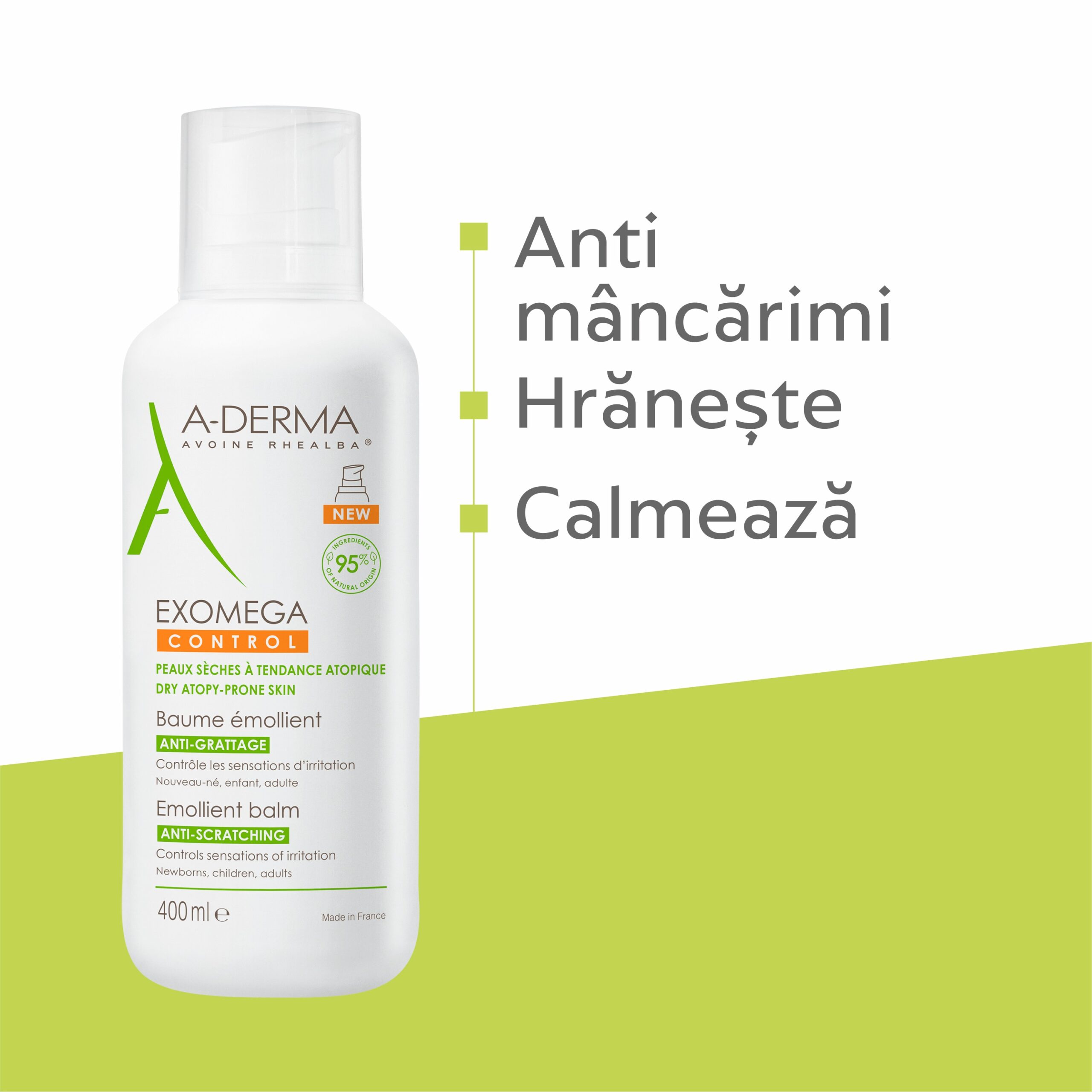 Balsam emolient A-Derma Exomega Control, 400 ml