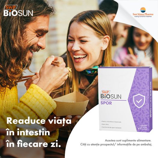 Probiotic BioSun Spor cu rol in mentinerea florei intestinale , 15 comprimate