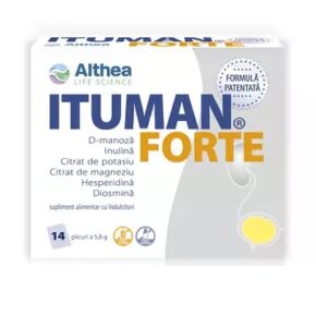 Supliment alimentar Ituman Forte, pentru ameliorarea infec?iilor de tract urinar ,14 plicuri
