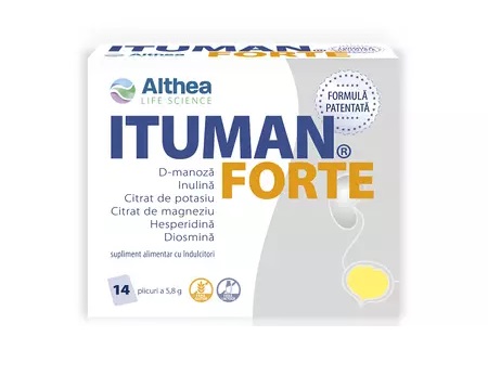 Supliment alimentar Ituman Forte, pentru ameliorarea infec?iilor de tract urinar ,14 plicuri