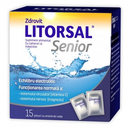 Litorsal Senior, 15 plicuri cu aroma de rodie, Zdrovit