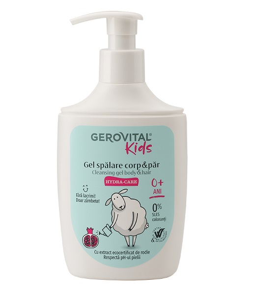 Gel spalare corp si par Hydra Care, 300 ml, Gerovital Kids