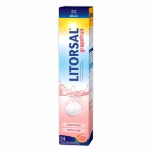Litorsal electroli?i cu aroma de grapefruit, 24 comprimate efervescente, Zdrovit