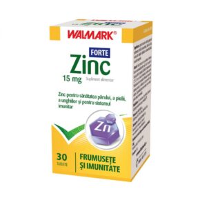 Zinc Forte 15mg, Frumusete si Imunitate , 30 tablete, Walmark