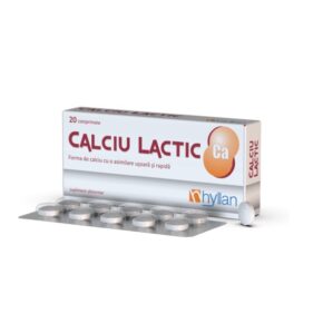 Calciu lactic, 20 comprimate, Hyllan Pharma