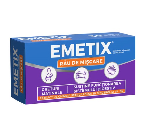 Emetix, Rau de miscare, 30 comprimate, Fiterman