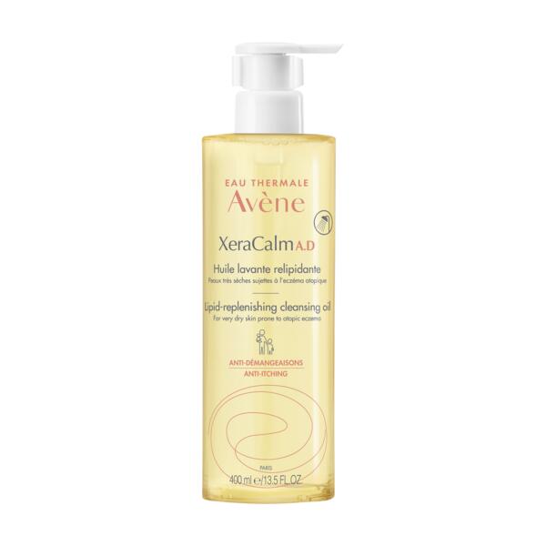 Ulei de curatare pentru refacerea filmului lipidic pentru pielea predispusa la dermatita atopica sau prurit XeraCalm AD, 400 ml, Avene