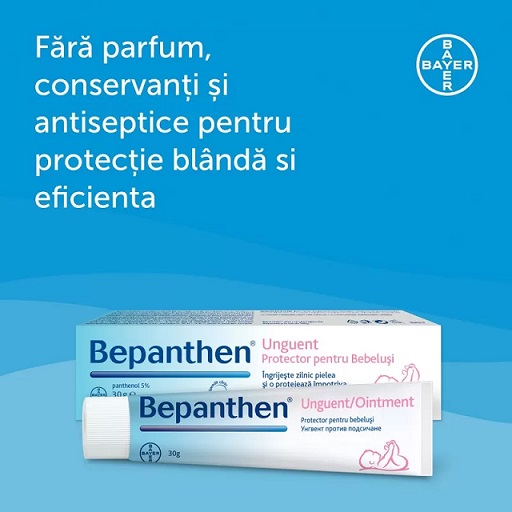 Bepanthen Unguent, 5% Panthenol, 30 g, Bayer - imagine 2