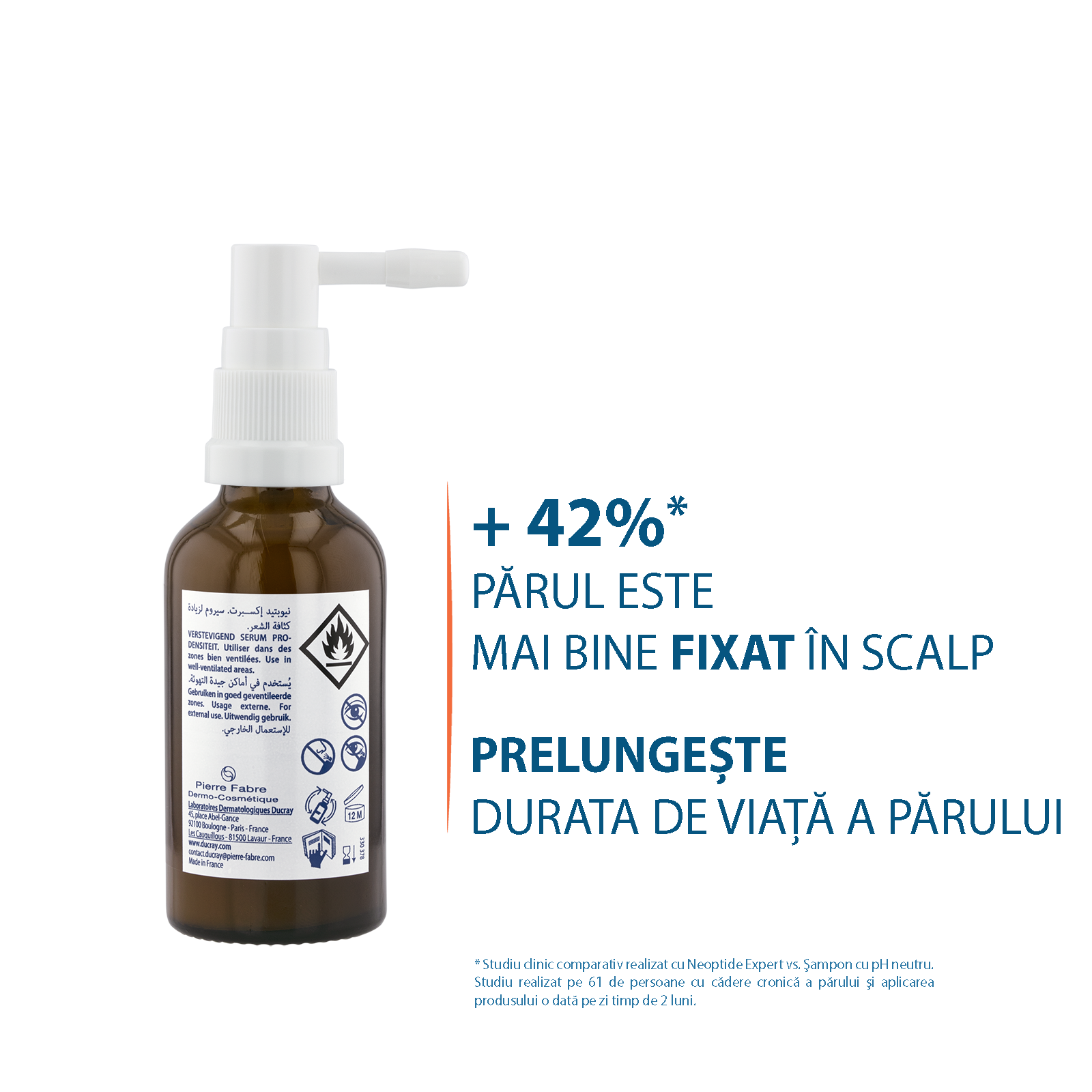 Ser anti-caderea parului Neoptide Expert, 2x50ml, Ducray - imagine 3