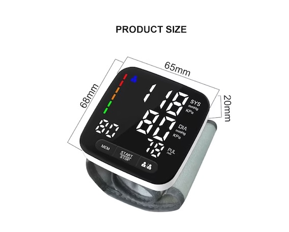 Tensiometru de incheietura Afisaj LED cu caractere mari, Auto-masurare, Sanitayaki - imagine 3