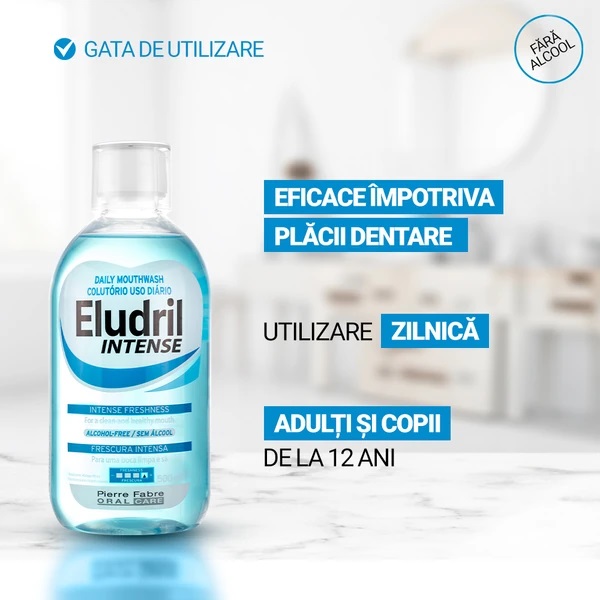 Apa de gura Eludril Intens, 500 ml - imagine 2