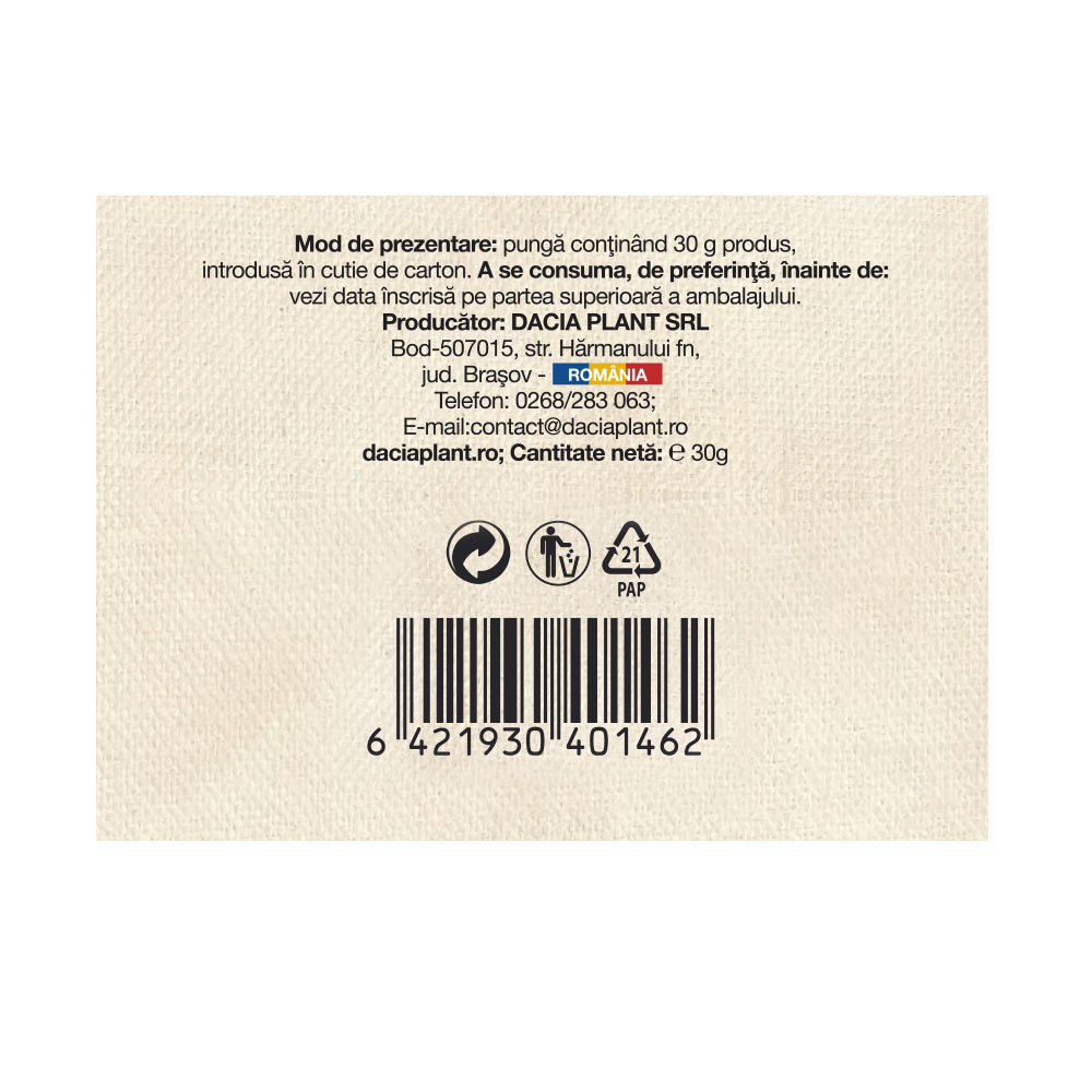 Ceai de Merisor, 30g, Dacia Plant - imagine 2