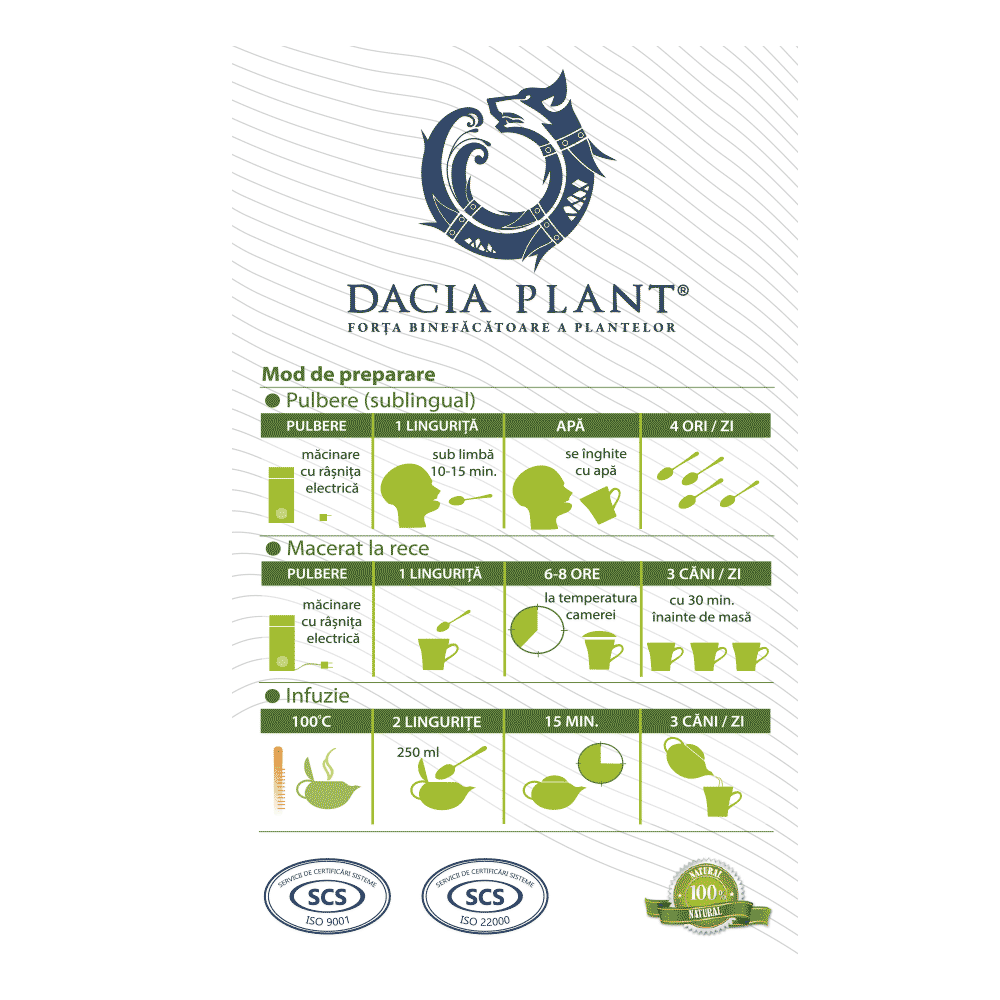 Ceai Glicemonorm, 50g, Dacia Plant - imagine 3