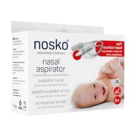 ASPIRATOR NAZAL CU CAP DE ASPIRATIE MOALE, 0+LUNI, NOSKO