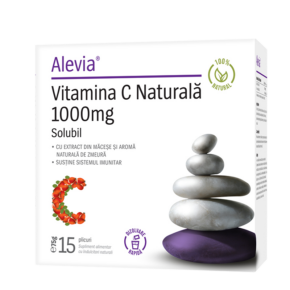 Vitamina C 1000 mg extract natural din macese, 15 plicuri, Alevia