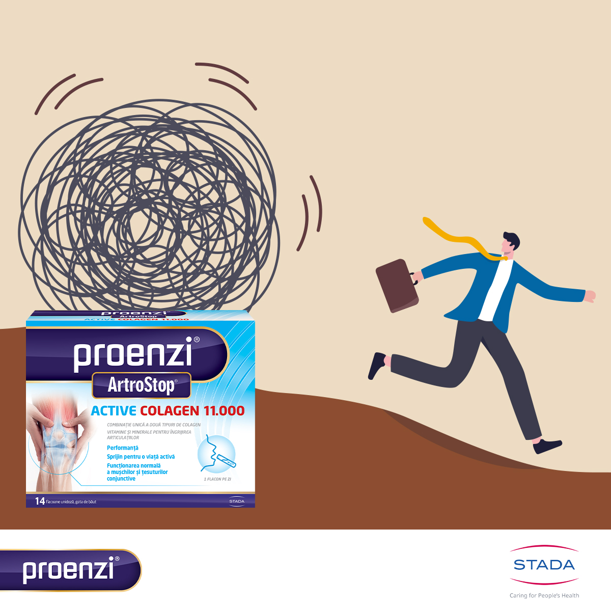 Pachet Proenzi Active Colagen 11.000mg, 14+14 flacoane unidoza, Walmark - imagine 2
