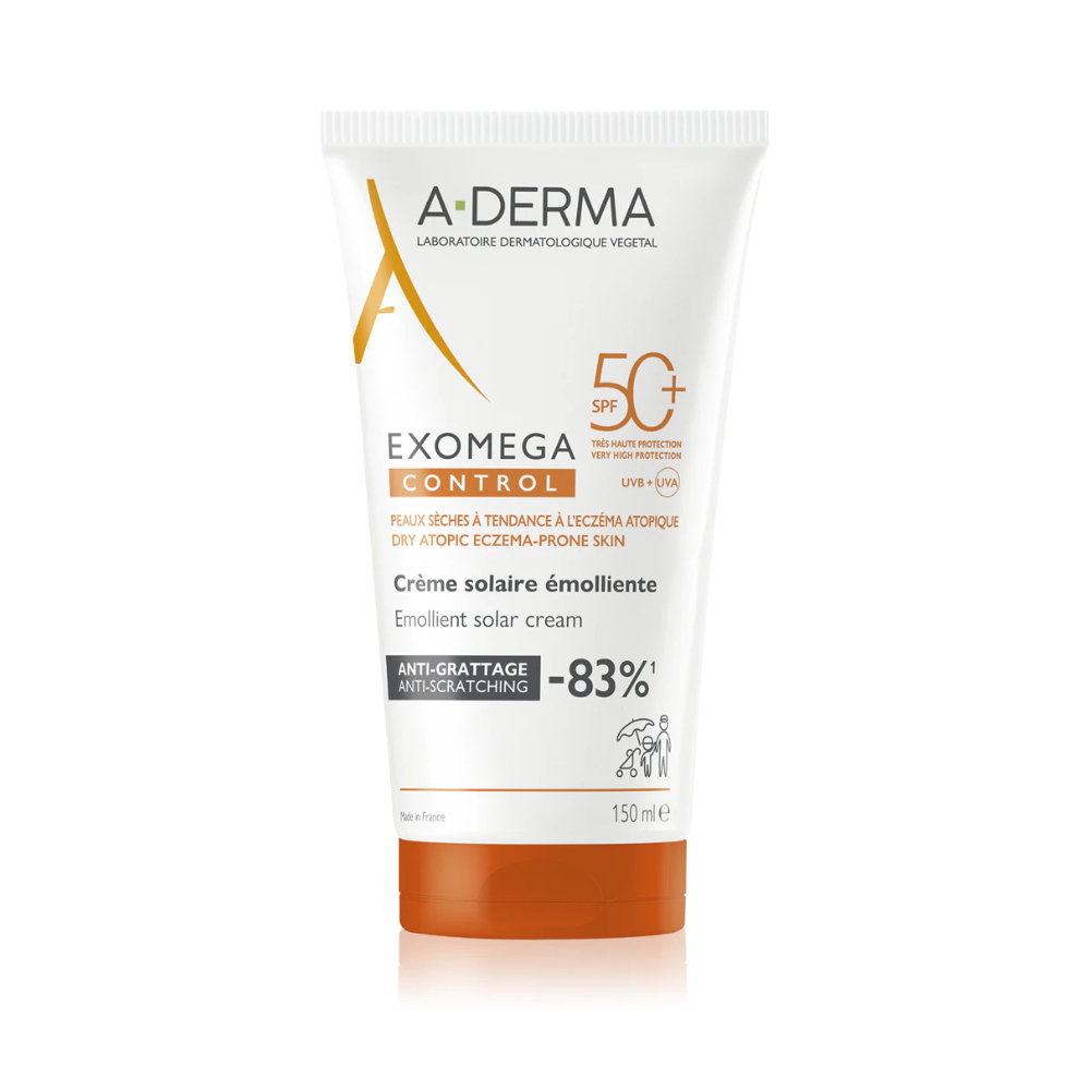 Crema de protectie solara SPF50+ Exomega Control, 150ml, A-Derma