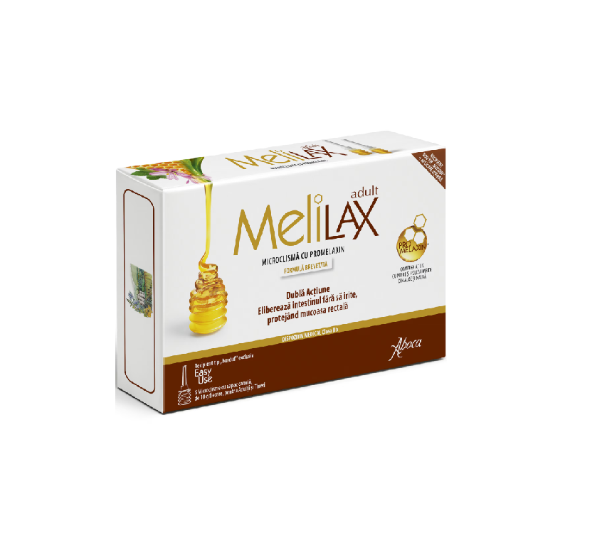 Melilax Microclisma pentru Adulti, 6x10g, Aboca